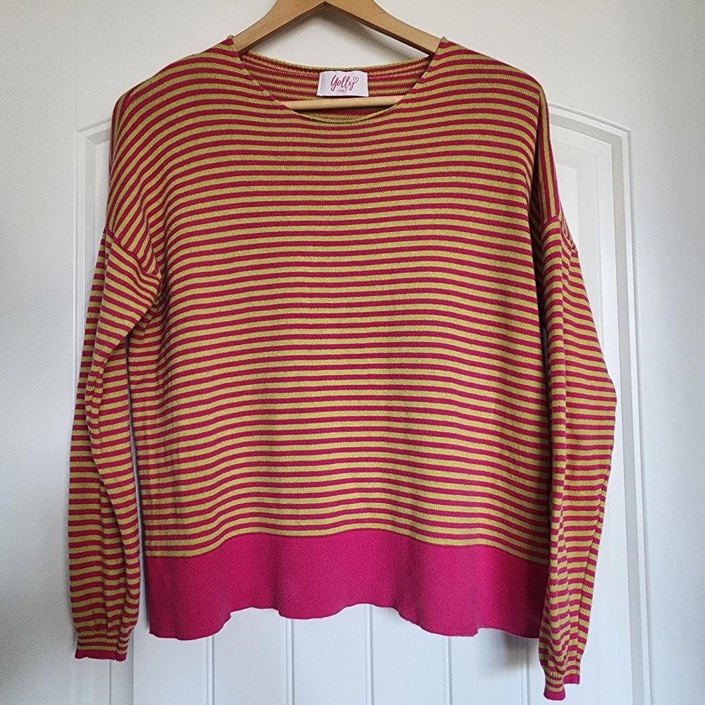 Yolly Top Italian cotton striped sweater Small/Medium